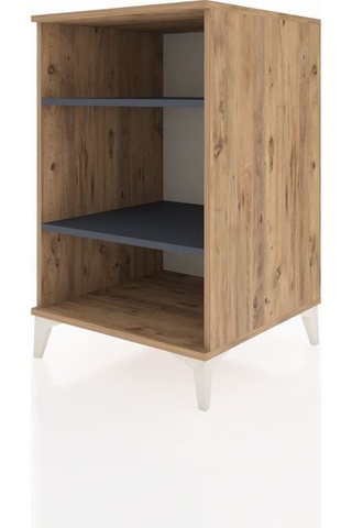 Kronos Komodin 2 Raflı 60x59x96 Çam-antrasit Atlas Çam