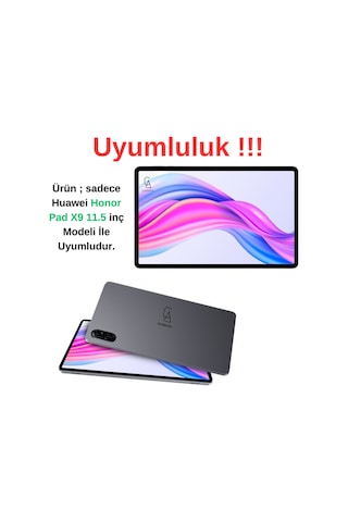 Huawei Honor Pad X9 11.5 Inç Uyumlu Tablet Kılıf Smart Özellikli Uyku Modlu Kapaklı Tablet Kılıfı