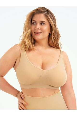 Mistirik Kalın Askılı Toparlayıcı Pedli Büstiyer Korse Ten Renk Ten