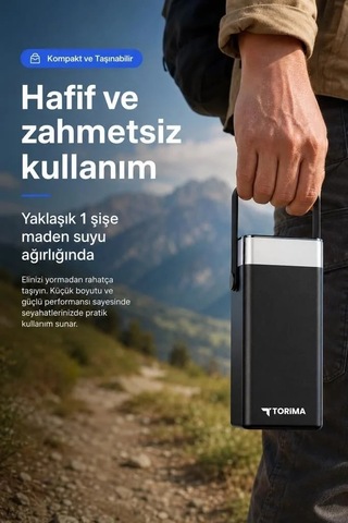 Premium Kulaklık Işıklı Tablet 40000 Mah Powerbank Trm-1041 Siyah 22,5w Çok Renkli