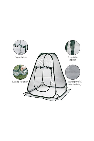 Yifomall "taşınabilir Pvc Sera - 70x70x80cm Çiçek Ve Bitki Koruma Kapağı, Bahçe Ve Açık Hava Kullanımı İçin"