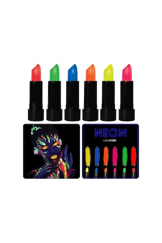 Glowpaint 6 Lı Neon Boya Uv Işıkta Parlayan Makyaj Seti