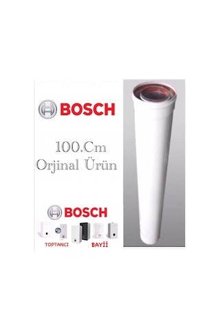 Bosch Uyumlu / Buderus Yoğuşmalı Baca Uzatması İlavesi 100 Cm
