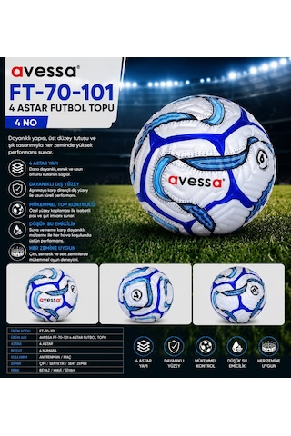 Avessa Ft-70-101 Futbol Topu No4 Mavi