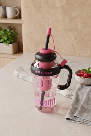Ice Bottle Pipetli Suluk Matara 1300 Ml Siyah
