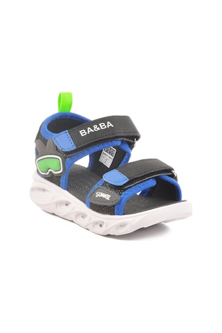 Mavi Cırtlı Işıklı Erkek Çocuk Spor Sandalet 018127 P Mavi