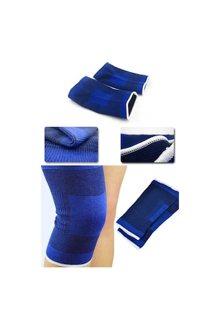 2 Li Elastik Dizlik - Egzersiz Ve Spor Dizliği Büyük Boy 23 Cm