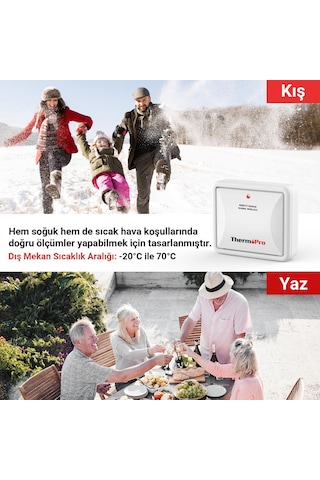 Thermopro TX2CA İlave Dış Sensör TP200C Modeline Uyumludur