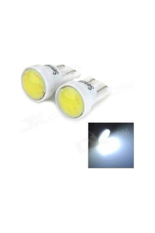 2 Adet Mavi Dipsiz T10 Led Araç Park Lambası Led Ampul T10 Cob Led