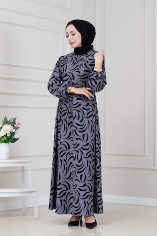 Sevitli Beli Tünelli Karin Elbise-gri-5333 Gri