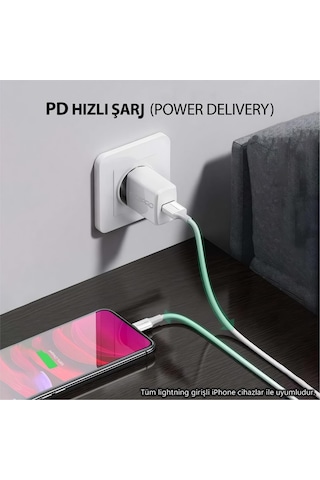 Nicepro Npo UTL12 60 W 1.2 M Tpe USB To Lightning Hızlı Şarj Ve Data Kablosu