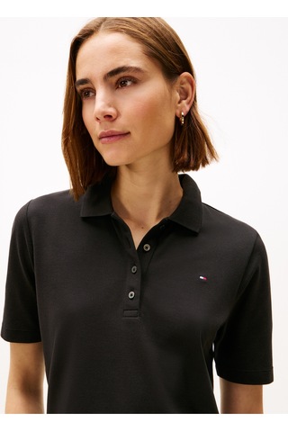 Siyah Kadın Standart Fit T-shirt 1985 Reg Pıque Polo Ss Black