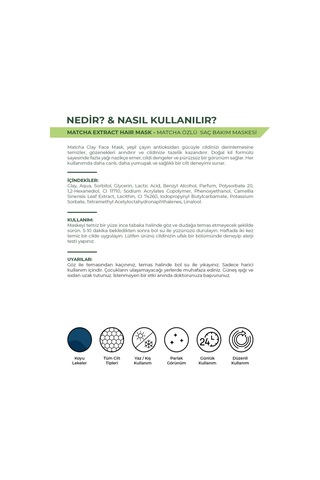 Matcha Mucize Yüz Kil Maskesi Pürüzsüzleştirici Arındırıcı Canlandırıcı 100 Ml - 802141760
