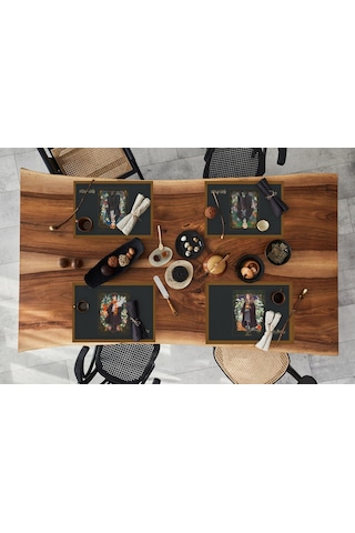 Adawall Home Harry Potter Characters Kumaş Amerikan Servis 4'lü Çok Renkli