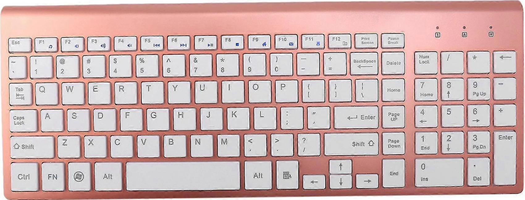 Lemestar 2.4ghz Kablosuz Klavye Ve Fare Seti - Gül Altın Rengi Diğer