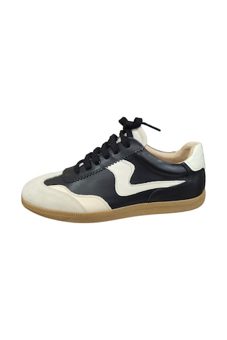 Mammamia D24ka-395 İnce Taban Deri Sneaker Kadın Ayakkabı Siyah