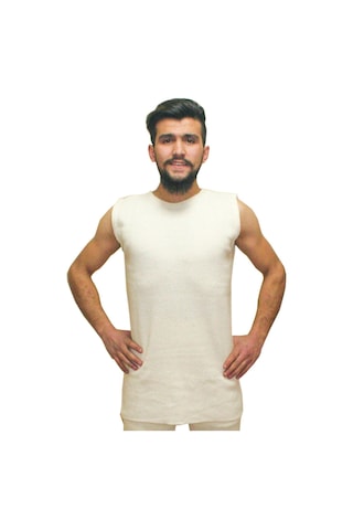 Boravelli Bora Kaba Yün Kolsuz Kalın Selanik Örgü Yün Içlik Aryün Krem