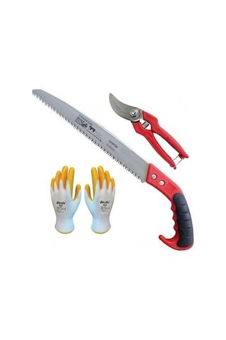 Bozkır Meyve Dal Ağaç Bitki Budama Makası ve Eldiveni Set
