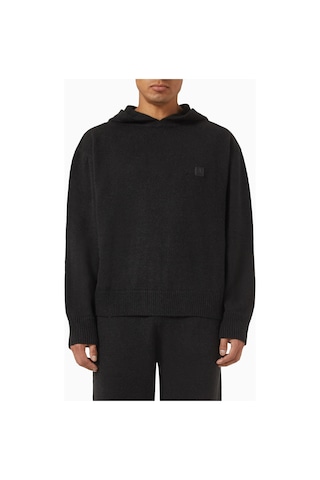 Maniere De Voir Eiffel Hoodie, Örgü Kapüşonlu Üst, Işlemeli Logo Ve Yivli Detaylar Siyah