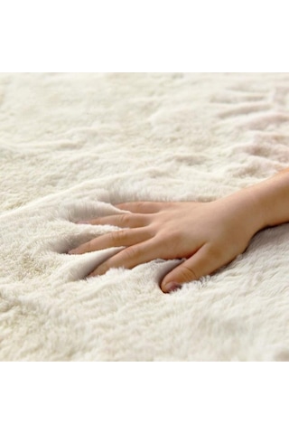 Saraz Halı Peluş Halı Soft Krem