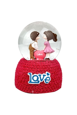 Love Sevgililer Işıklı Ve Müzikli Kar Küresi
