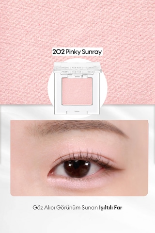 Uzun Süre Kalıcı Kolay Uygulanan Işıltılı Tekli Far Modern Shadow Shimmer 202 Pinky Sunray 202