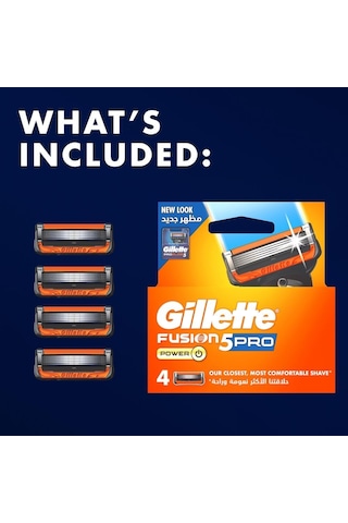 Fusion Proglide Power Yedek Tıraş Bıçağı 4'lü