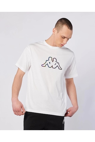 Kappa Logo Brian T-shirt Erkek Beyaz Regular Tişört Siyah