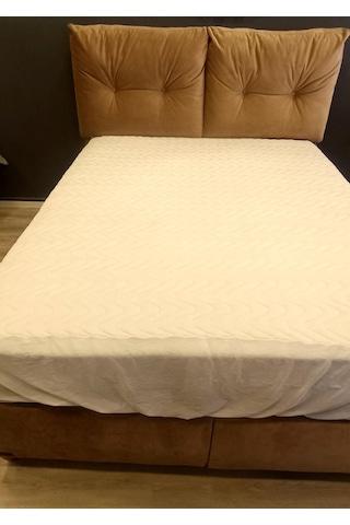 Alez Fitted Model Full Kenar Yatak koruyucu Lastikli 120x200 Pamuk Beyaz Renk El Yapım