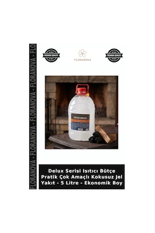Delux Serisi Isıtıcı Bütçe Pratik Çok Amaçlı Kokusuz Jel Yakıt - 5 Litre - Ekonomik Boy