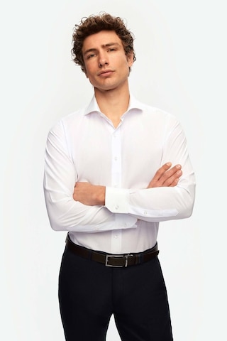 D'S Damat Ds Damat Slim Fit Beyaz Italyan Yaka Dar Kesim Klasik Kravatlık Uzun Kollu Kolay Ütülenebilir Nefes 2HF02ORT5185 Beyaz