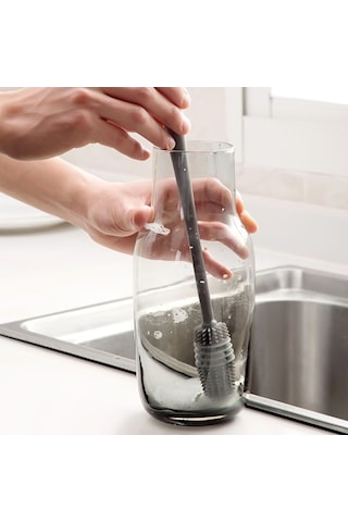 Flybuy Süt Şişesi Temizleme Fırçası, Kauçuk Kıllı, Uzun Saplı, Vakumlu Matara Ve Termos Fırça