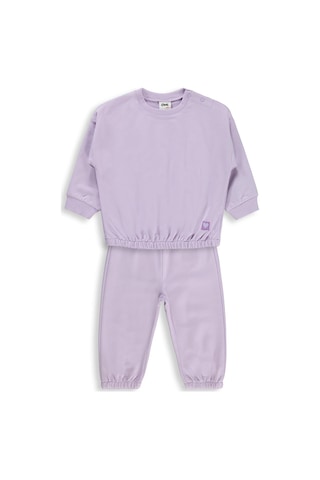 Civil Baby Kız Bebek Düz Basic Kalpli 6-18 Ay Takım - Lila