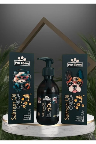 Pro Chem Kediler Ve Köpekler Için Somon Yağı Omega 3-6-9 Ve A-e-d