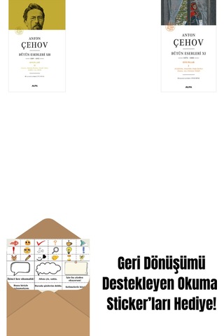 Anton Çehov Bütün Eserleri 12 Ciltli + Anton Çehov Bütün Eserleri 11 + Okuma Sticker'ları