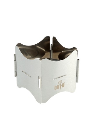 Suofeng Çelik Levha Katlanabilir Çadır Isıtıcı Tepsili Dış Mekan Alkol Fırını Stantı B15 Gümüş