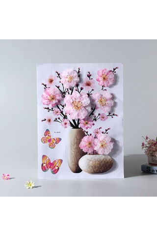 Yaozixa Yatak Odası Duvarı 3d Simülasyonlu Vazo,立体烫金 Dekoratif Duvar Sticker, Ev Dekoru Araçları, Kaliteli Materyal, Kullanımı Kolay, Konforlu Ev, Ticari Toplu Satış Diğer