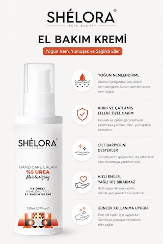 Shelora Skin Beauty Nemlendirici El Bakım Kremi