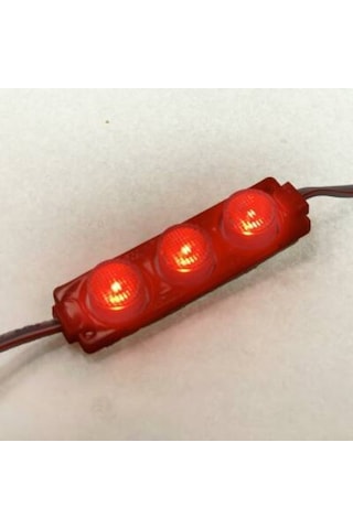3 Mercekli 3030 Reklamcı Modül Kırmızı 12 Volt 3 Watt 10 Adet