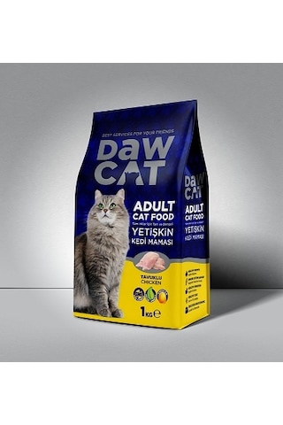Dawcat Tavuklu Yetişkin Kedi Maması 1 KG