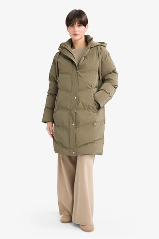Defacto Regular Fit Kapüşonlu Fermuarlı Parka F2876ax25wnkh402 Haki-kh402