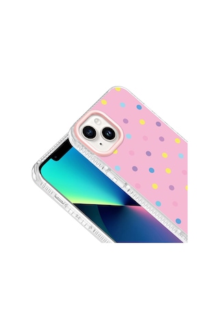 Apple iPhone Uyumlu 15 Kılıf Airbag Tasarımlı Zore Potik Sert Pc Kapak Pembe