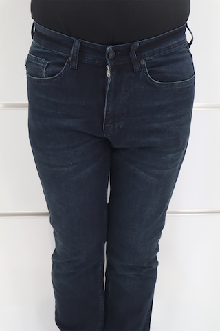 Denim Cartel Dmctekstil Erkek 971 Lacivert Yüksek Bel Rahat Kesim Boru Paça Jean Pantolon