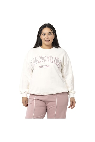 Büyük Beden İki İplik Pudra Eşofman Takımı-pudra Pudra