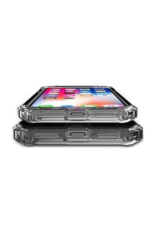 Apple Uyumlu iPhone Blogy 8 Plus 7 İle Crystal Fit Kılıf Smoke Black Siyah