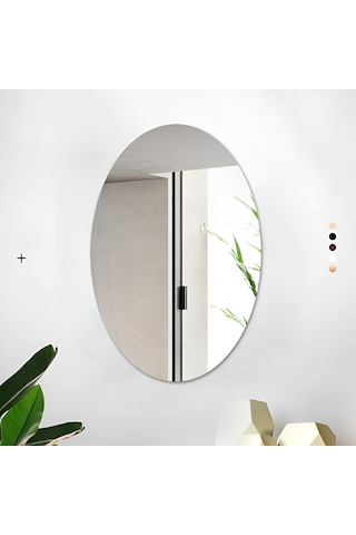 60 Cm X 40 Cm 4 Mm Elips Ayna Gerçek Gümüş Ayna 1 Adet