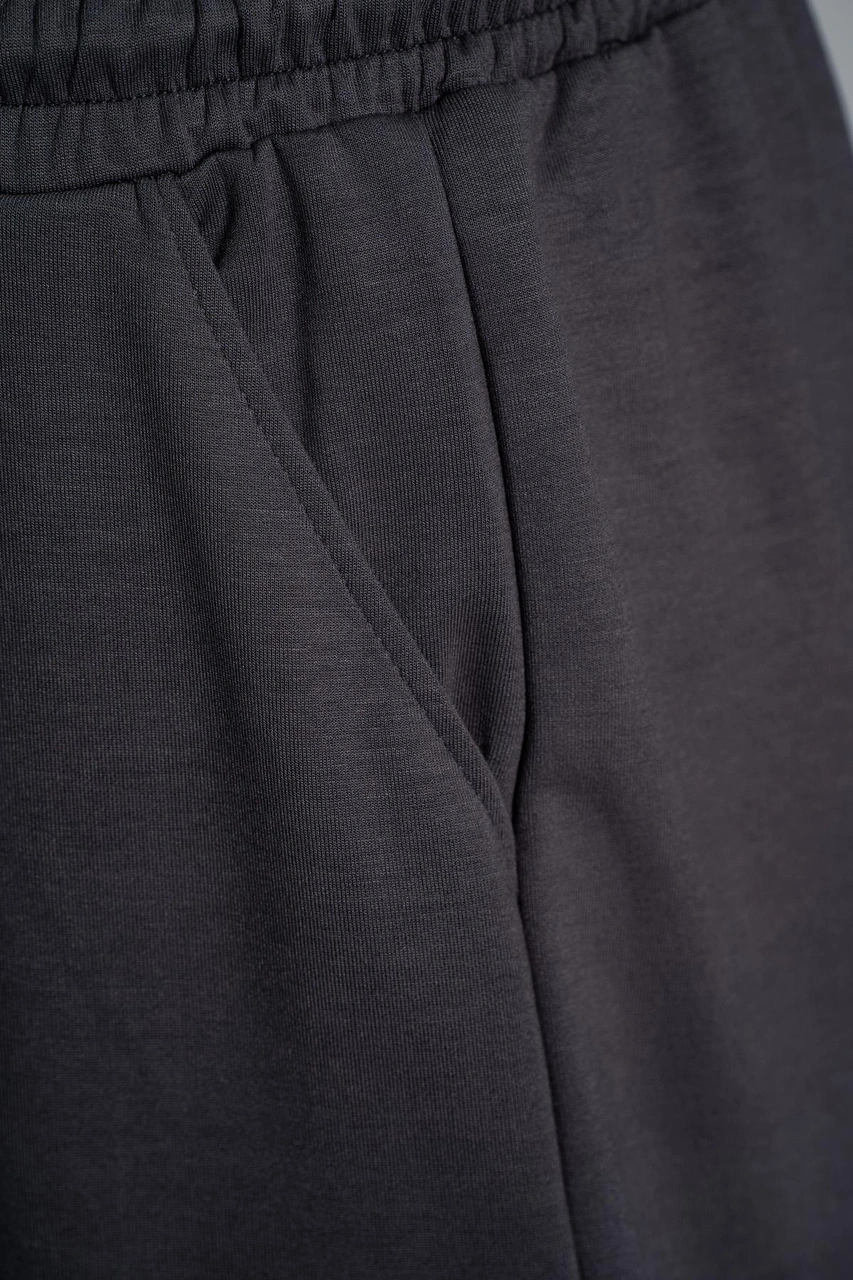 İki İplik Bol Paça Cep Detaylı Eşofman Altı - Füme Füme