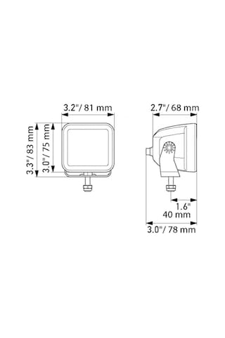 Hella Off-road Led Lamba 12v-24v 81mm Hareketli Montaj 1fa358176-821