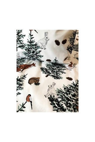 Winter Forest Kış Temalı %100 Pamuk Tek Kişilik Nevresim Seti 2 Parça 160 X 220 Cm Çok Renkli