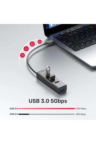 Unıtek Type-c To 4 Port Usb 3.0 + Type-c Y-3089z